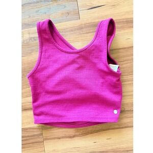 Roxy Pink Cropped Tank Top Sleeveless Athletic Activewear Casual S